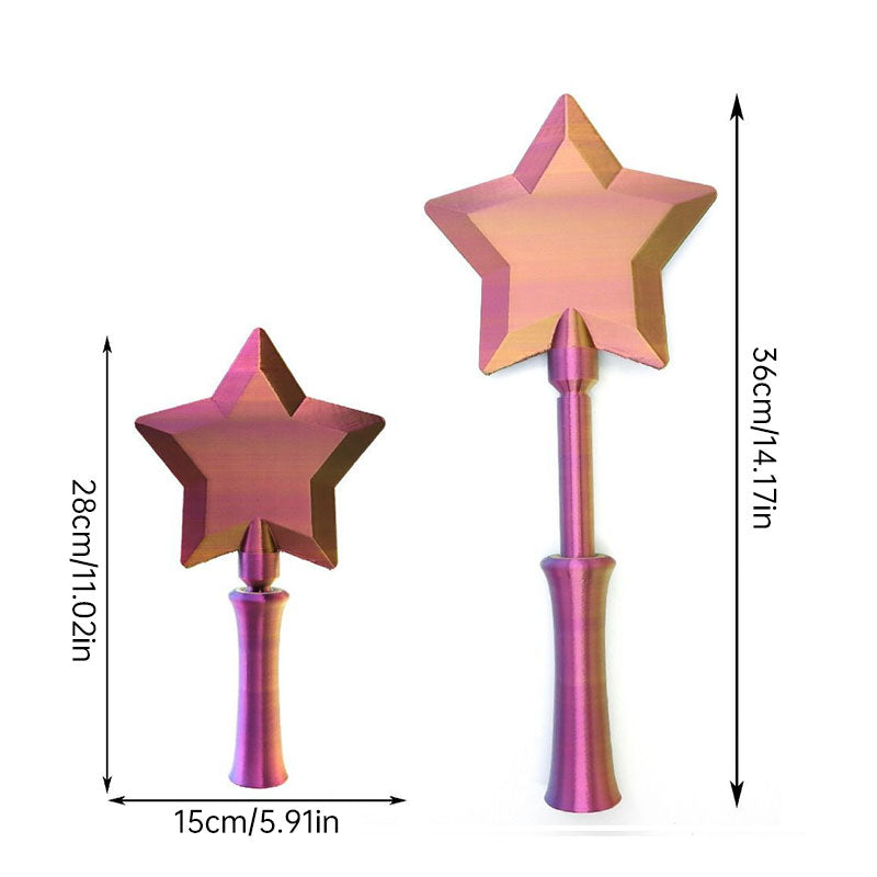 Magic Glow LED Star Wand – 7 Color Light-Up Star Wand with Card Slot, Lightweight Handheld Party & Costume Accessory