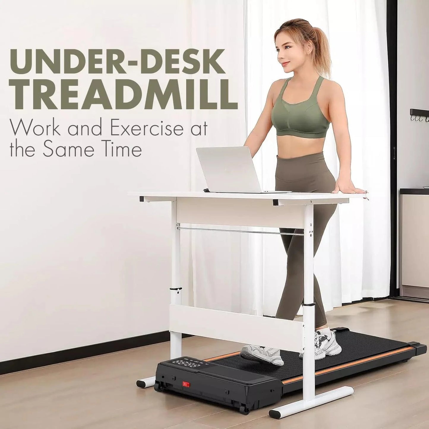 Petys Walking Pad Foldable Under-Desk Treadmill – Quiet 2.5HP Motor, Up to 6 km/h, Home & Office Use