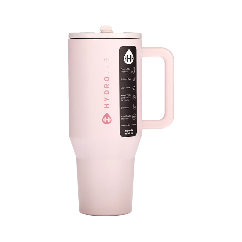 40oz & 32oz Stainless Steel Insulated Tumbler with Handle and Straw – Leakproof Travel Mug for Hot & Cold Drinks
