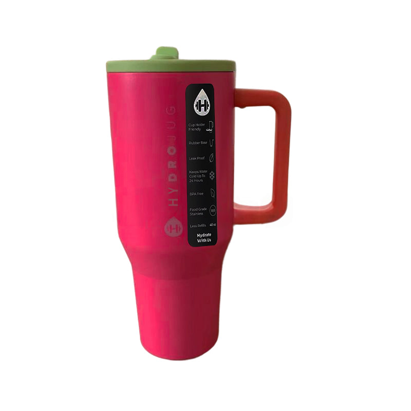 40oz & 32oz Stainless Steel Insulated Tumbler with Handle and Straw – Leakproof Travel Mug for Hot & Cold Drinks