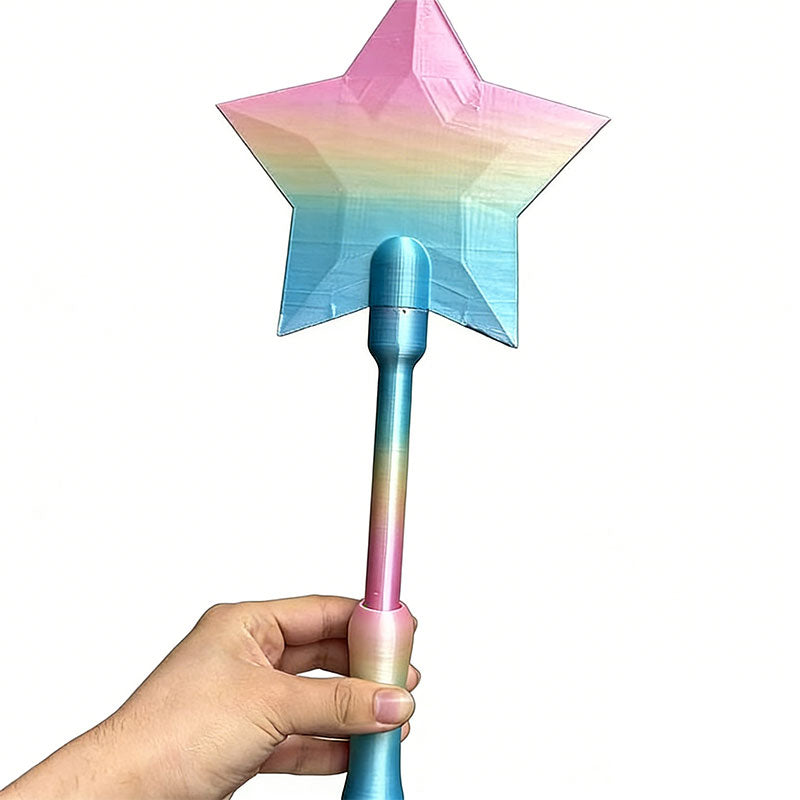 Magic Glow LED Star Wand – 7 Color Light-Up Star Wand with Card Slot, Lightweight Handheld Party & Costume Accessory