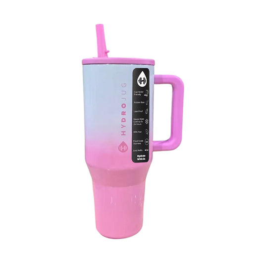 40oz & 32oz Stainless Steel Insulated Tumbler with Handle and Straw – Leakproof Travel Mug for Hot & Cold Drinks
