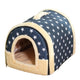 Indoor Cat House & Dog Bed Cave – Foldable Pet Hideaway
