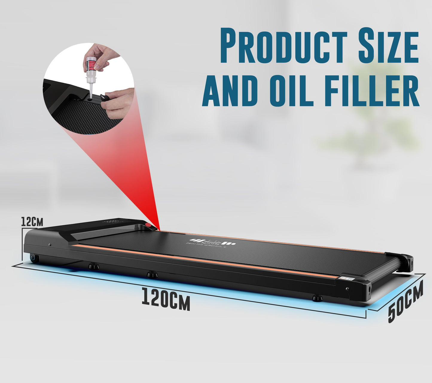 Petys Walking Pad Foldable Under-Desk Treadmill – Quiet 2.5HP Motor, Up to 6 km/h, Home & Office Use
