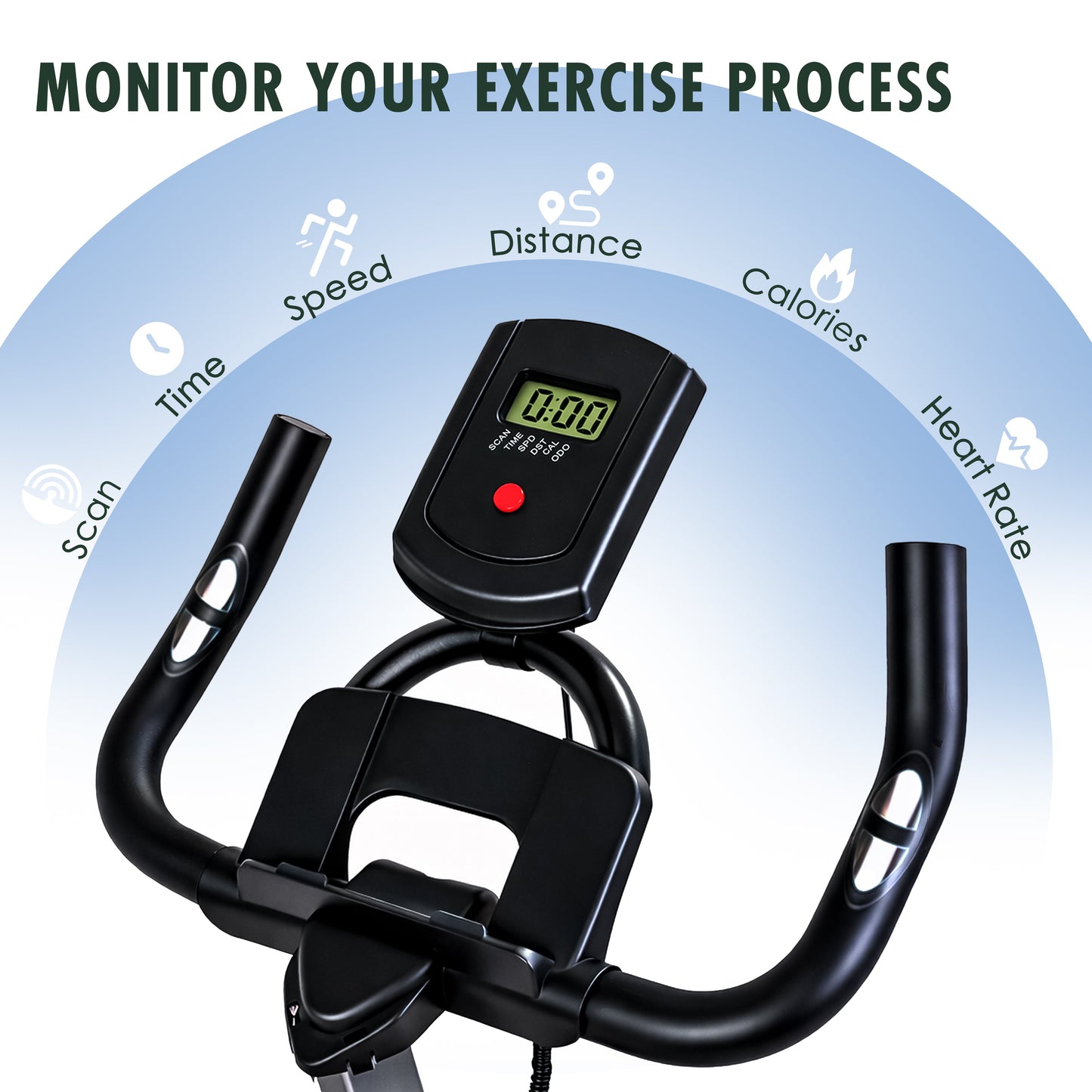 Exercise Bike Cardio Cycle Indoor Training LCD Screen 8KG-10Kg Flywheel Optional Fitness Gym